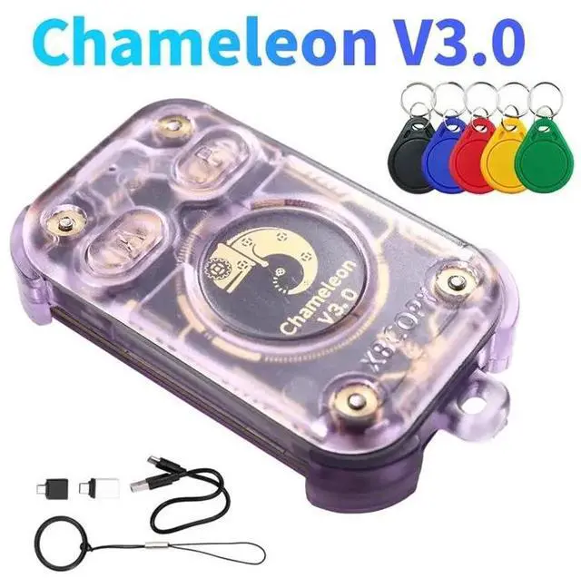 Alt view image 2 of 3 - Chameleon V3.0 Reader Writer RFID Smart Chip Reader ID IC 125K 13.56M Smart Card Emulator Tag Copyer+ 5XUID Keychain
