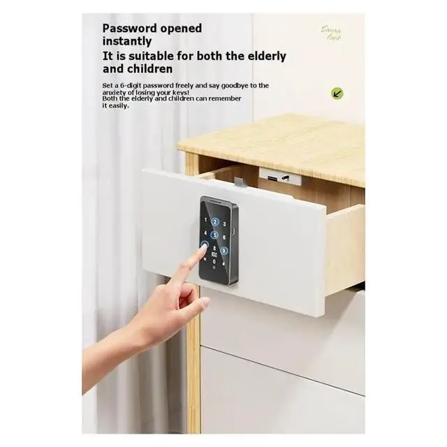 Alt view image 3 of 3 - Smart Electronic Combination Locks Cabinet Locks For File Cabinets Office Touch-Sensitive Locks Home Wardrobe Locks