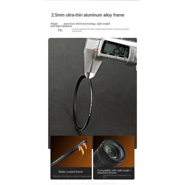 Alt view image 2 of 3 - UV Filter Low-Reflection Multi-Coated 40.5MM For Fujifilm Camera Filter