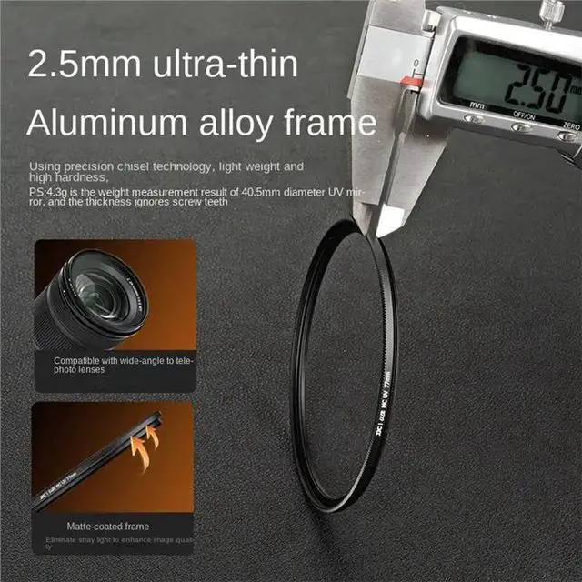 Alt view image 3 of 3 - UV Filter Low-Reflection Multi-Coated 40.5MM For Fujifilm Camera Filter
