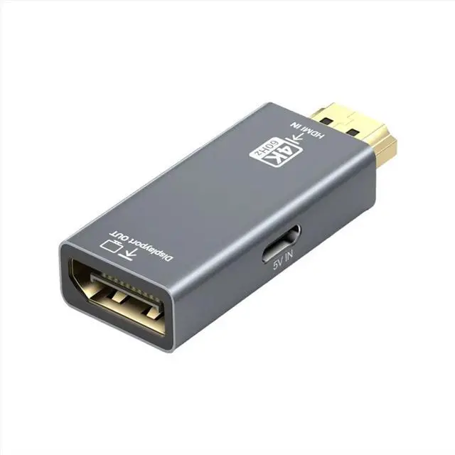 Alt view image 3 of 3 - HD to DP Adapter 4K/60hz 2K/120hz 1080p/165hz -Compatible Converter Laptop External Monitor Computer Display
