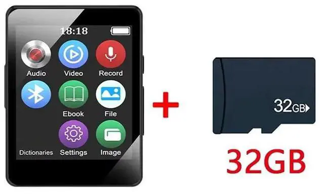 Alt view image 3 of 3 - IDUD Bluetooth5.0 MP3 Player Hifi Sound Sport Walkman Student Walkman 1.8 Inch Screen With FM Radio E-Book 32GB