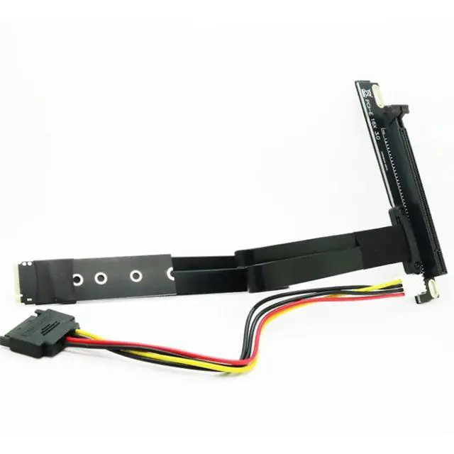 Alt view image 3 of 3 - M.2 NGFF Key M to PCIe 16x Graphics Card Riser Adapter Card, NVMe to PCI-E PCI-Express 16X Extension Cable 25cm