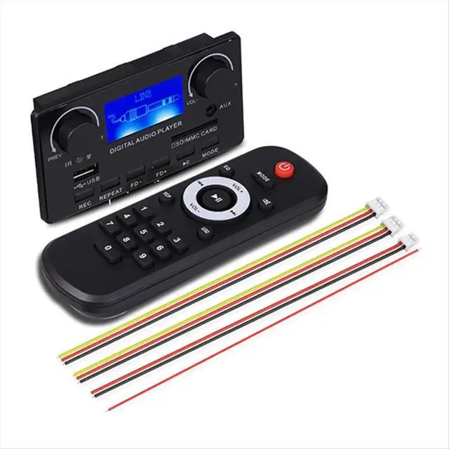 Alt view image 2 of 3 - LCD Display Bluetooth 5.0 MP3 Decoder Board Support Handsfree Recording FM DC 12V MP3 WMA WAV APE FLAC Audio Player