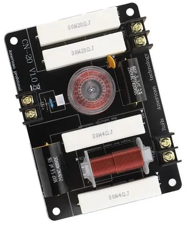 Alt view image 2 of 3 - CN-20 2-Way Speaker Crossover 450W 3000Hz Treble Low Crossover For 8-12 Inch Speakers 25-44Mm Tweeter
