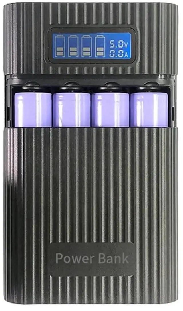 Alt view image 2 of 3 - Charger Power Box LCD Digital Display 4x Holder Fast Charging Mobile Power Bank Box A