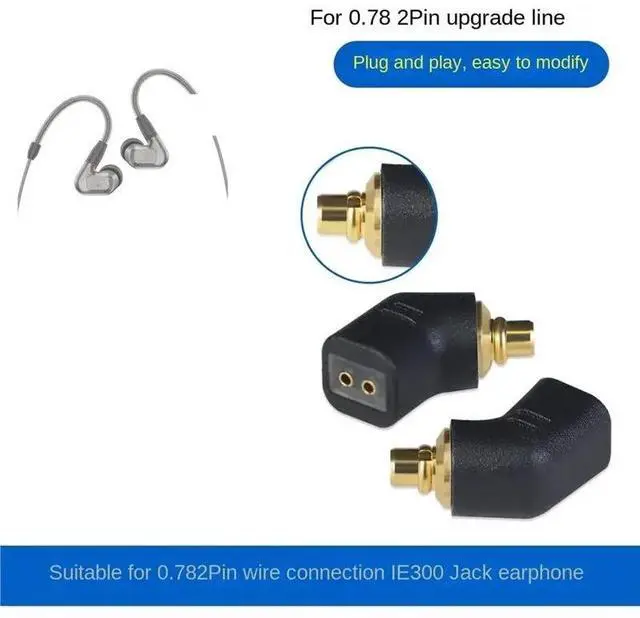 Alt view image 2 of 3 - For SENNHEISER IE300 Male To 0.78 2 PIN Female Connecter Earphone Adapter For SENNHEISER IE300 IE200 IE900 For AKG N5005