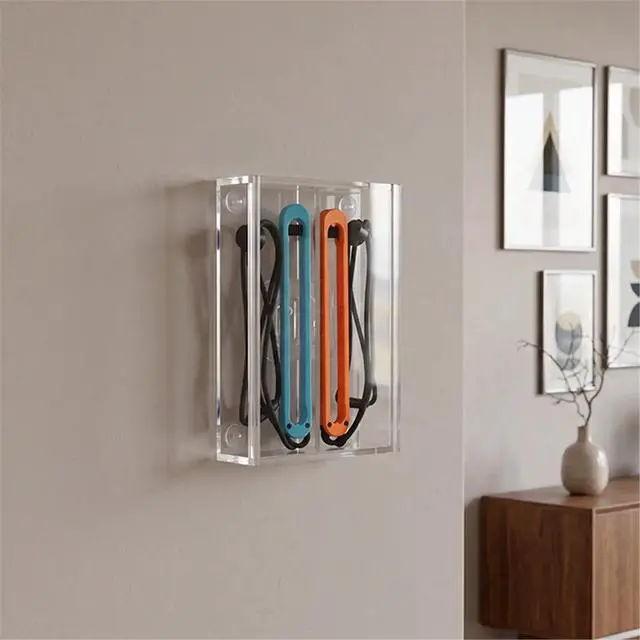 Alt view image 2 of 3 - Acrylic Wall Mount Base for Switch 2 Gaming Lanyard Game Controller Storage Box