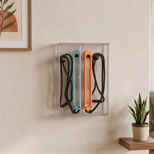 Alt view image 3 of 3 - Acrylic Wall Mount Base for Switch 2 Gaming Lanyard Game Controller Storage Box