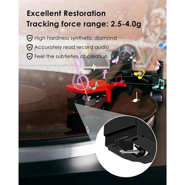 Alt view image 3 of 3 - Replacement Stylus Record Player Needle Replacement Replacement Stylus For ATN3600LE Replacement Stylus For AT-LP60X