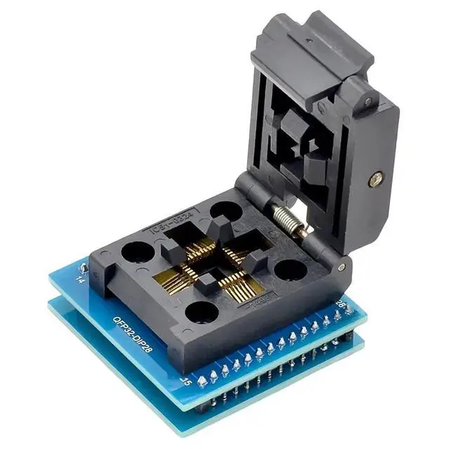 Alt view image 2 of 6 - TQFP32 to DIP28 TQFP44 to DIP40 IC Programmer Adapter Chip Test Socket Burning Seat Integrated Circuits TQFP32 to DIP28