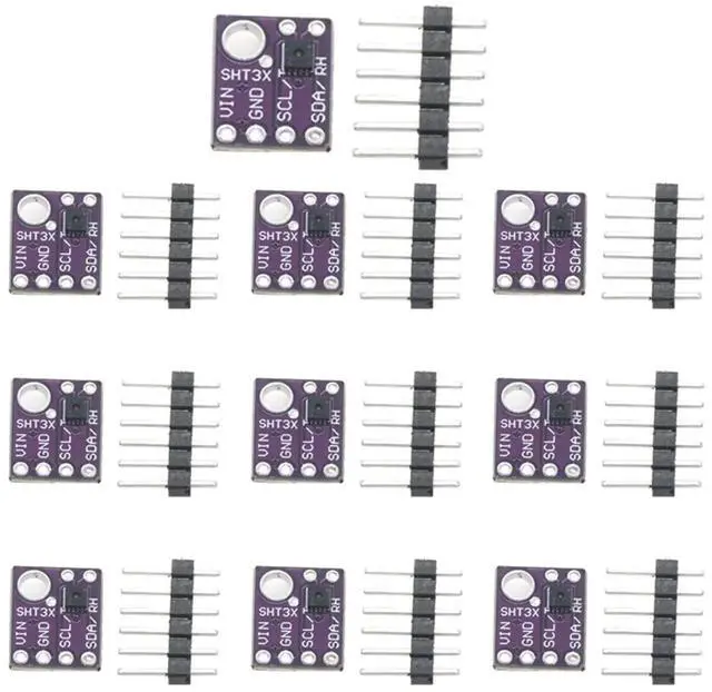 Alt view image 3 of 3 - 10PCS SHT30 Temperature Humidity Sensor Breakout Module Weather Shield Board for Smart Monitoring