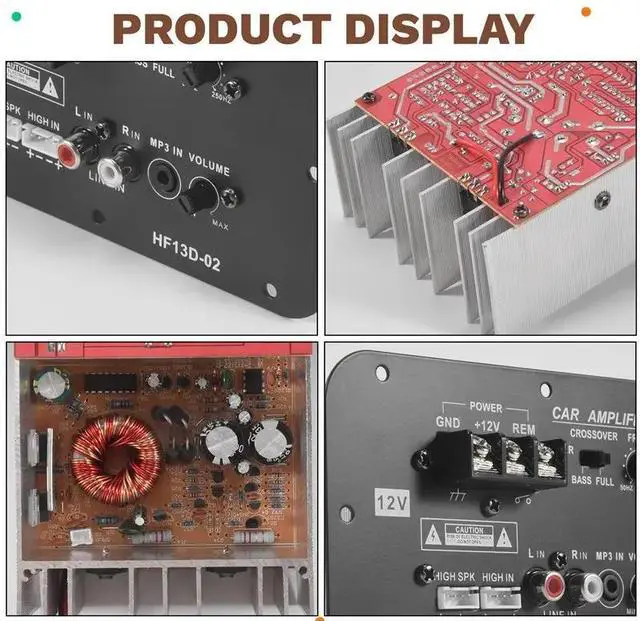 Alt view image 2 of 3 - Car Subwoofer Amplifier Board, 500W Subwoofer High Power Hifi Bass Amplifier Board DC 12V