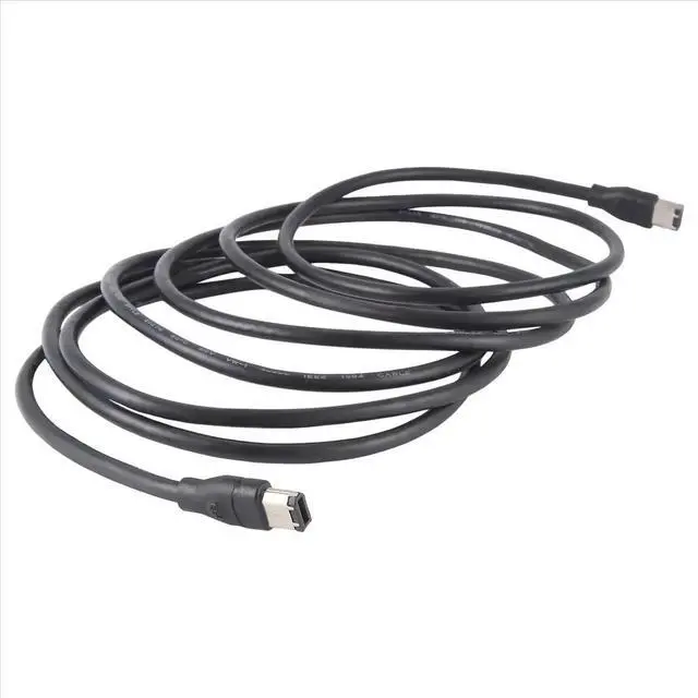 Alt view image 3 of 3 - Black IEEE 1394 Firewire 400 to Firewire 400 Cable, 6 Pin/6 Pin Male / Male - 10 FT
