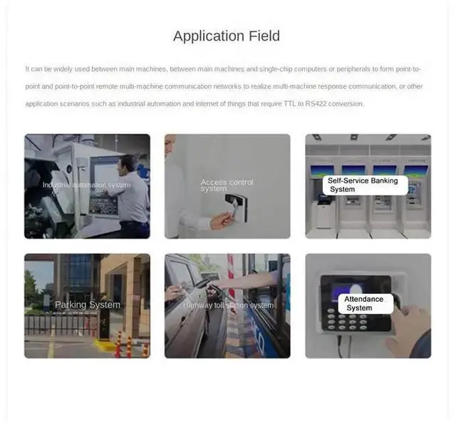 Alt view image 3 of 6 - Industrial Guide TTL to RS422 Module Electrical Isolated TTL to RS422 Serial Port Converter with Isolation