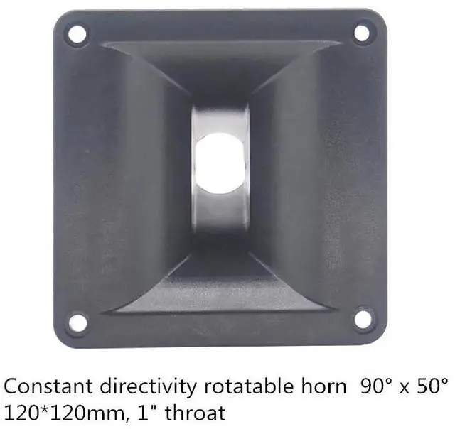 Main image of 2PC DJ Tweeter Speaker Horn 1" Throat 120*120 Car HiFi Piezo Treble For Home Theater Professional Audio Public Address System