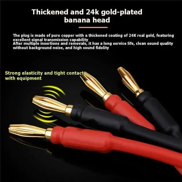 Alt view image 2 of 3 - HIFI Speaker Cable 400 Core Speaker Wire for Amplifier Hi-Fi Systems Banana Plug Speaker Cable