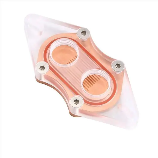Alt view image 2 of 3 - CPU Water Cooling Block Cooler Acrylic Transparent South Bridge Northbridge Block for Computer CPU Block
