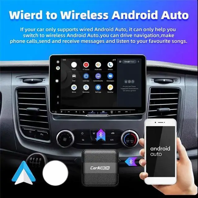 Alt view image 3 of 3 - 2 In 1 Carplay Adapter Android Auto Wired To Plug & Play USB Dongle Type C Connection For VW Benz Kia