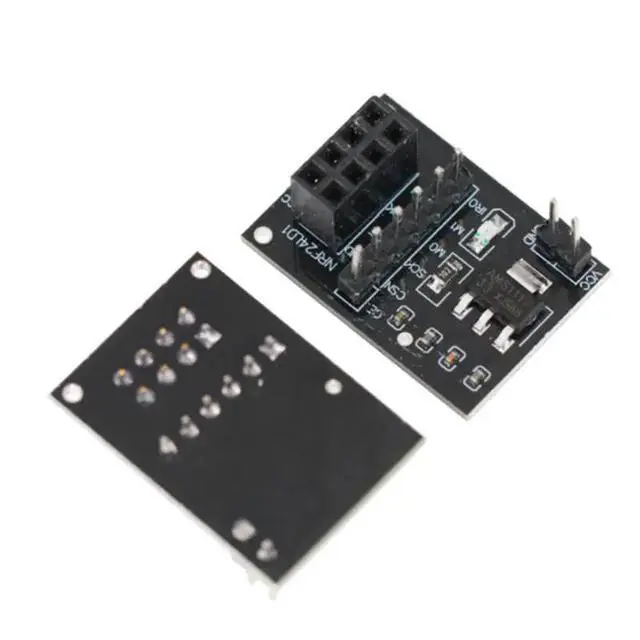 Alt view image 3 of 6 - 8Pcs NRF24L01+PA+LNA Module With Antenna 1100 Meters Long Distance With NRF24L01 Module Adapter 3.3V