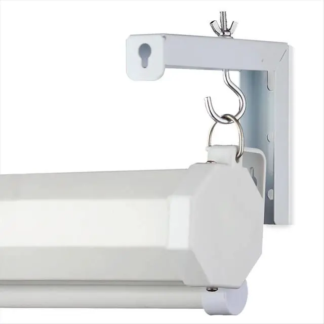 Alt view image 3 of 3 - 2Pcs Projector Curtain Hanger Projector Screen L-Bracket Mounting Hanger Holder Adjustable Extension Mount Stand