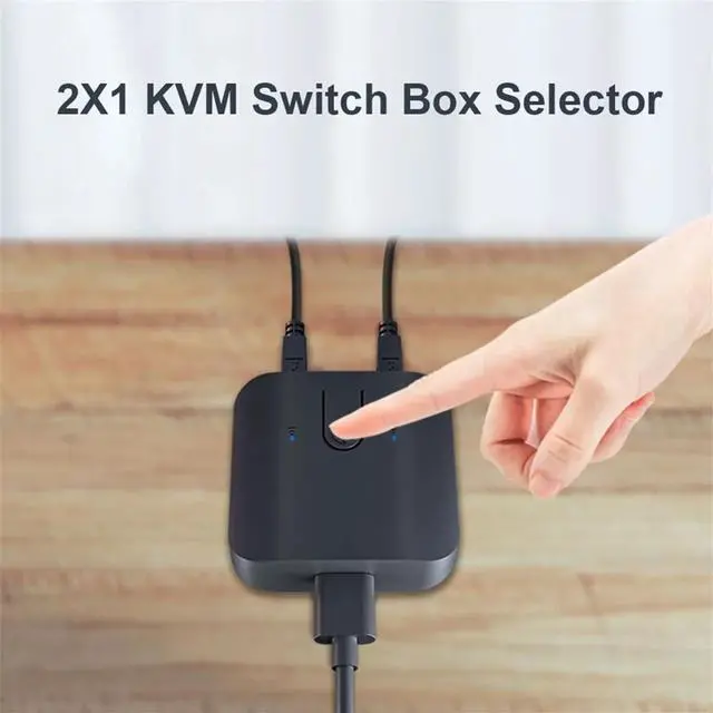 Alt view image 2 of 3 - 2X1 KVM Switch Box Dual USB Switch Sharing USB 3.0 for Monitor Mouse Keyboard 2 Computer Laptop PC Keyboard