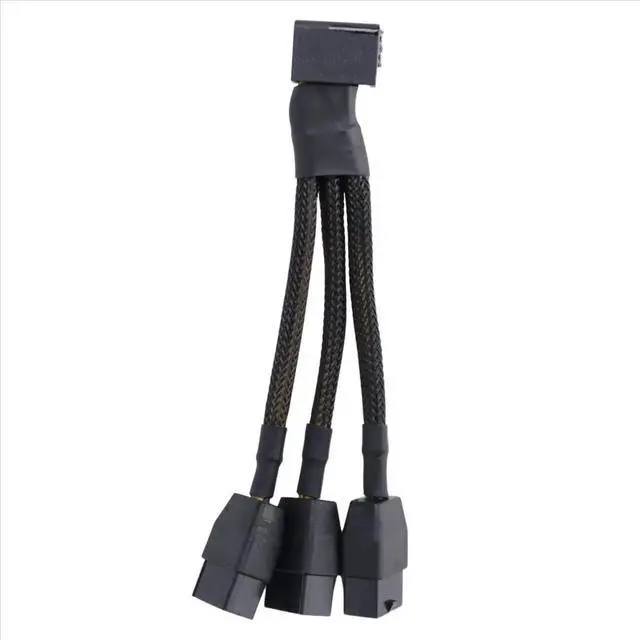 Alt view image 3 of 3 - 16Pin GPU Cable to 3X 8 Pin Pcie Extension - 16AWG PCIE 5.0 90 Degree Right Angle 16 Pin 12+4Pin Supply Adapter(Type B)