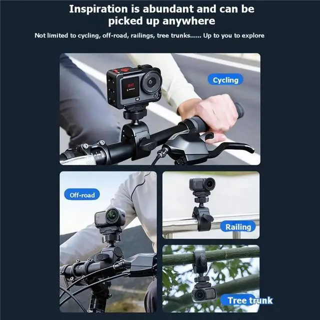 Alt view image 2 of 6 - Handlebar Bike Mount for Action6 Nano Motorcycle Clamp Mount with Magnetic Quick Release Adapter