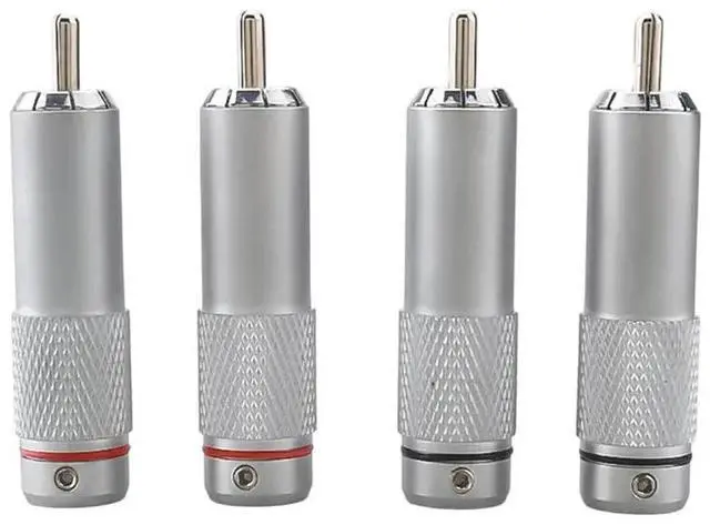 Main image of OR08 Rhodium Plated RCA Male Connector 4PCS Audiocrast Solder For High-End Analogue Cable Phono Plug Audio Accessories