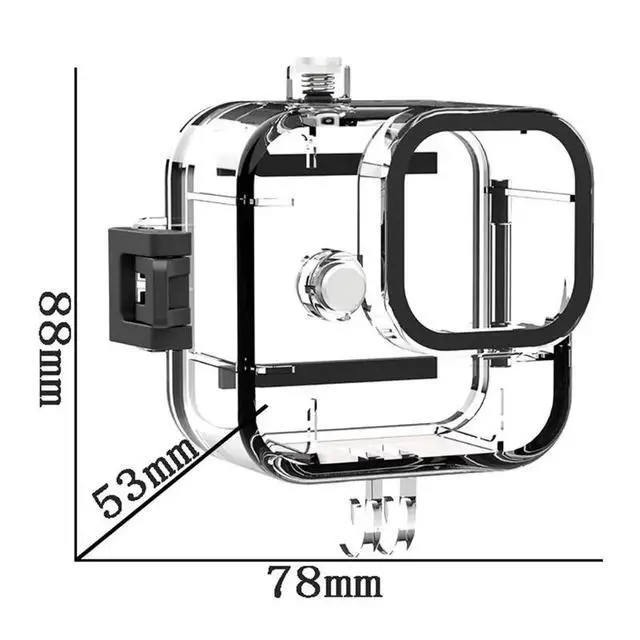 Alt view image 2 of 3 - For 11 Mini 45M Waterproof Case Diving Protective Cover Housing Underwater Shell Sports Camera Accessories