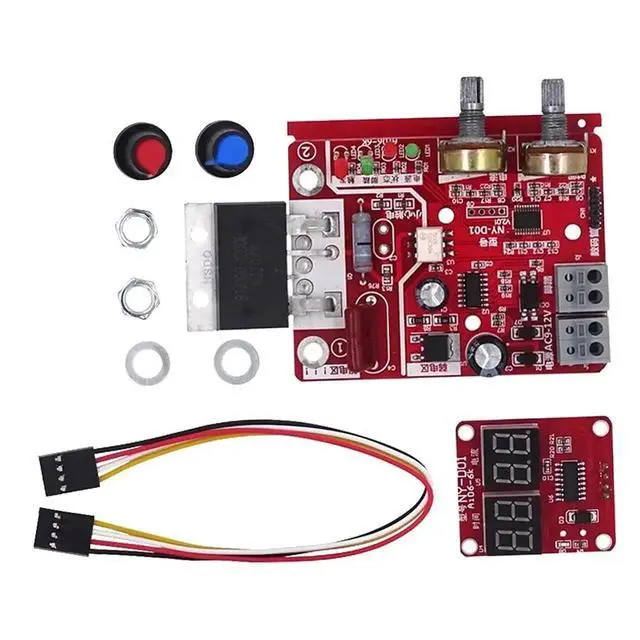 Alt view image 2 of 3 - -D01 Control Board 100A Spot Welding Machine Control Board Welder Panel Adjust Time Current Digital Display