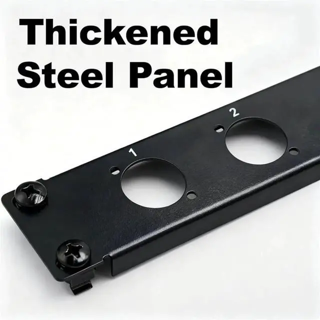 Main image of 2 Packs 1U Rack XLR Patch Panel , Punched Metal Rack Mount Audio Rack Mount Panel 1U16