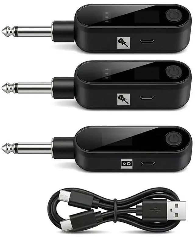 Alt view image 3 of 3 - 2.4GGuitar Transmitter and Receiver Built-in Rechargeable Transmitter and Receiver for Electric Guitars/Basse