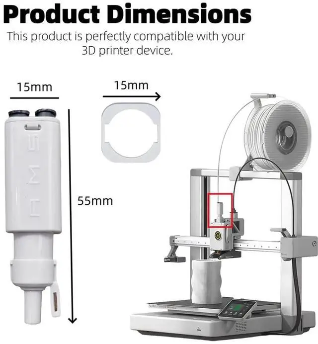 Alt view image 2 of 6 - Filament Sensor and Lite Filament Hub Replacement Kit - 2-in-1 Repair Set for A1/A1 Mini 3D Printer