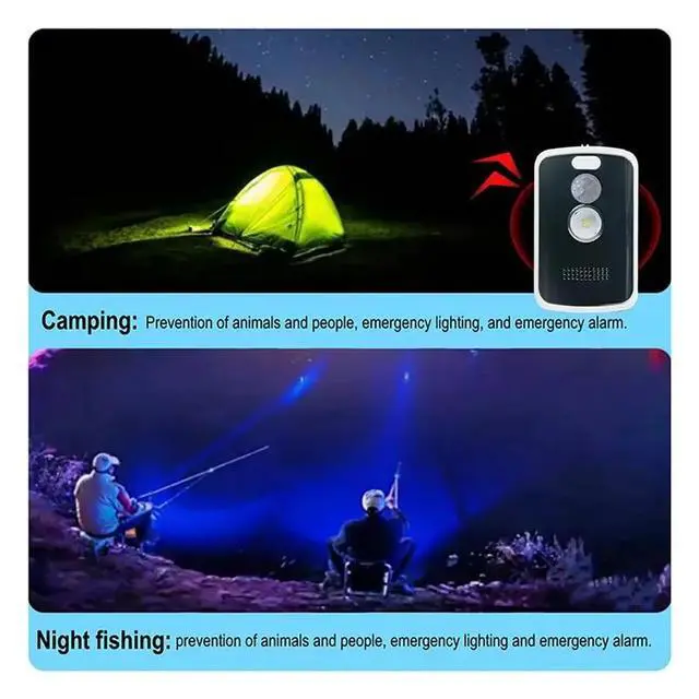 Alt view image 3 of 6 - 4X Perimeter Safe Alarm 125Db 3 Modes Motion Detector Alarm Safety Alert Outdoor Camping