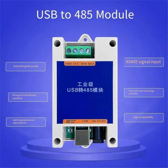 Alt view image 2 of 3 - USB to RS485 Converter Module with Data Cable Industrial Serial Communication to USB Transformation Anti-Interference
