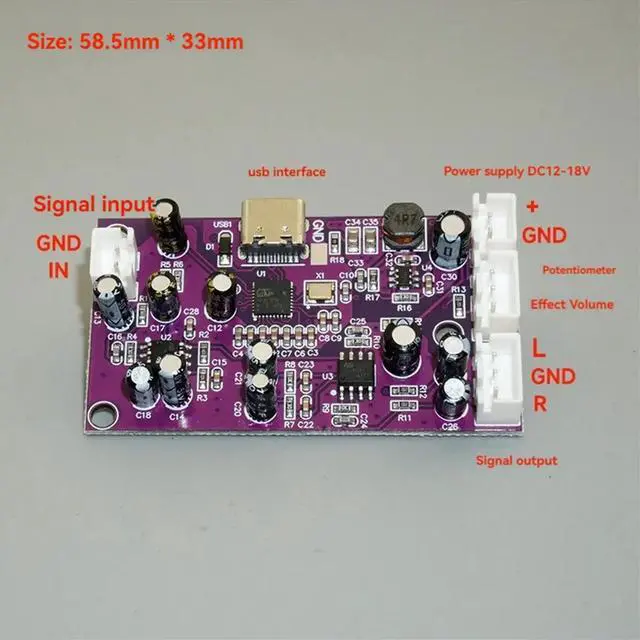 Main image of Digital Reverb Module Computer Tuning Sound Effects Mixing Console Sound Reverb Board Modification Effector Module