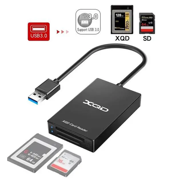 Alt view image 3 of 6 - Q02 Multi-Function USB to XQD Card Reader USB 3.0 Card Reader M/G Memory Card Supports Speeds Up to 5Gbps