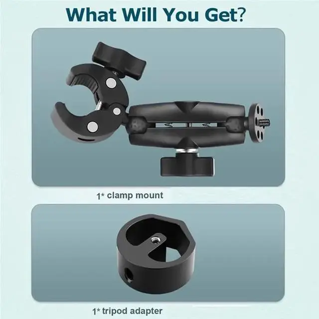 Alt view image 2 of 6 - For Starlink Mini 2025 Adjustable Pole Mount Clamp Mount 1/4-20 Threaded Tripod Adapter Born 2024/2025 Pipe Adapter