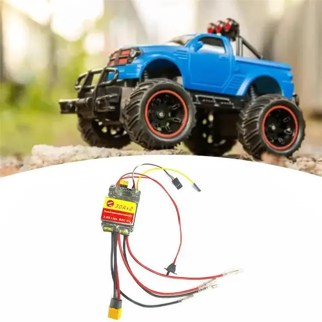 Main image of 30A Dual-Channel Brushed Motor ESC for RC Cars Boats Tracked Vehicles PWM Signal Input Electronic Speed Controller