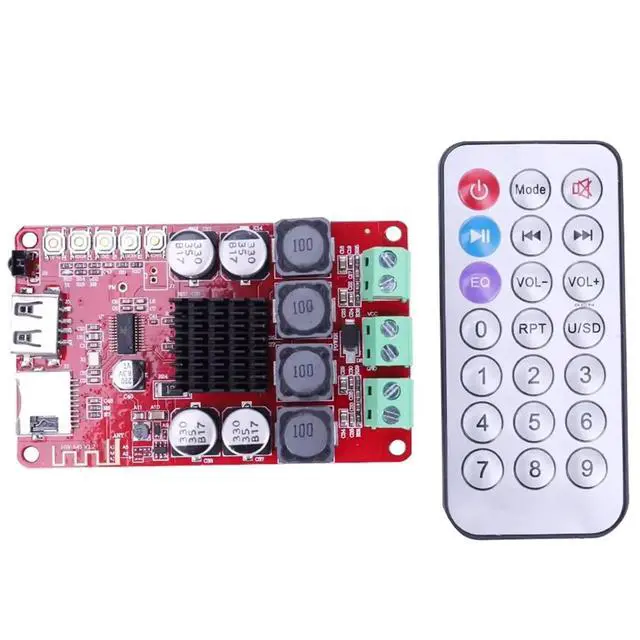 Alt view image 3 of 3 - 2x50W TPA3116 Bluetooth Receiver Digital Audio Amplifier Board Dual-Channel Stereo Sound Digital Amplifier Board
