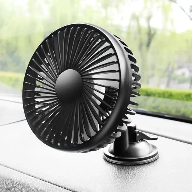 Alt view image 2 of 3 - Suction Cup Car Fan USB Fan 12V/24V Universal High Wind Silent Rotatable Small Noise Cooling Fan for Home Car