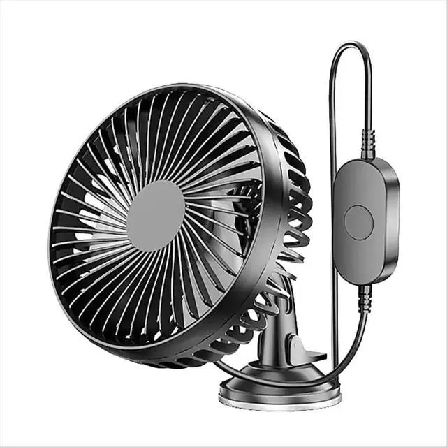 Alt view image 3 of 3 - Suction Cup Car Fan USB Fan 12V/24V Universal High Wind Silent Rotatable Small Noise Cooling Fan for Home Car