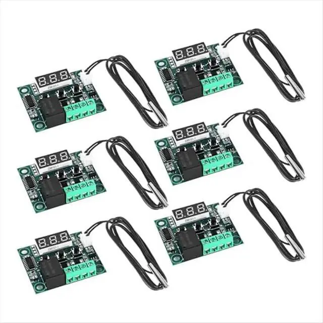 Alt view image 3 of 3 - W1209 DC 12 V LED Digital Thermostat Temperature Controller,-50-110°C Temp Control Switch Module Board with Sensor Probe