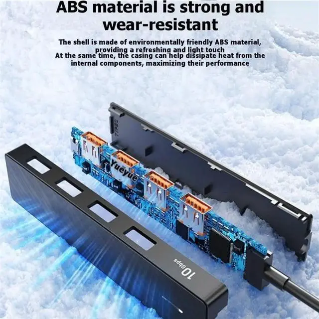 Main image of USB 3.2 Gen2 Hub 4 Port 10gbps Typec Power Port Multi Interface Expander for Laptop Desktop Accessories