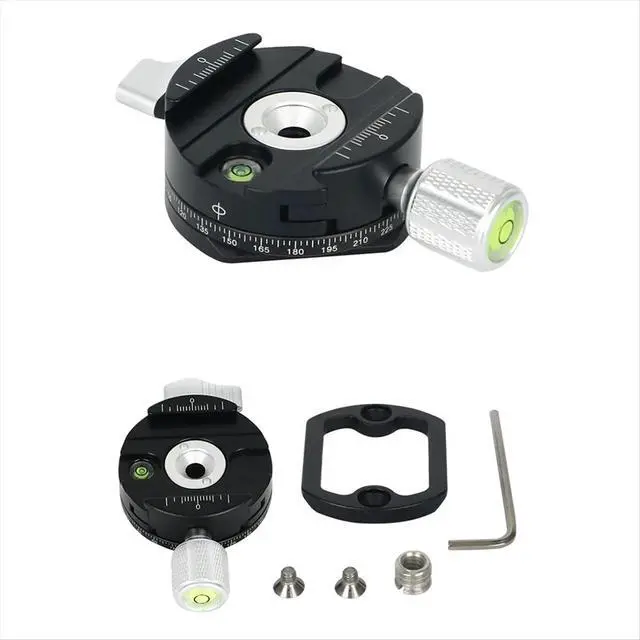 Alt view image 3 of 3 - 360 Degree Rotating Panorama Clamp DSLR Camera Quick Mount Adapter Quick Release Plate for Point Cameras