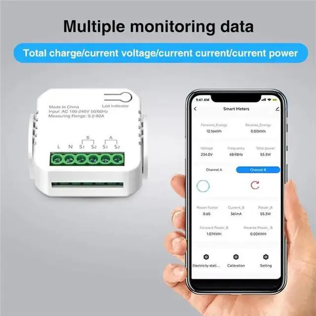 Alt view image 3 of 6 - For Smart Meter For ENERGY Monitor For Securing For ENERGY Consumption In The Home, Electricity Usage And Home