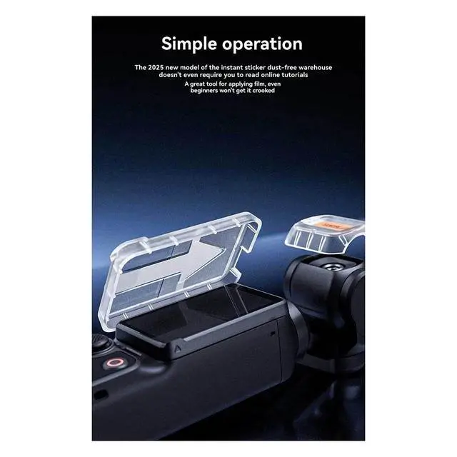 Alt view image 3 of 6 - 9H Tempered Glass Screen Protector Kit for Pocket 3 Dust-Free High Durability Film for Pocket 3 Camera Accessories