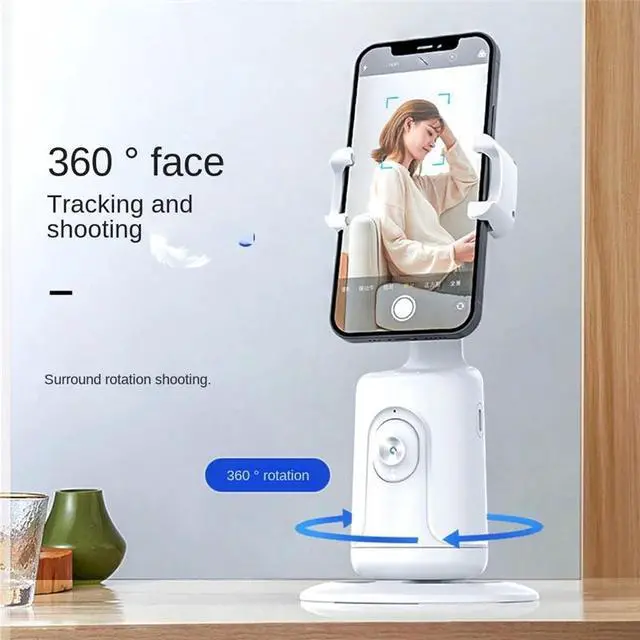 Alt view image 3 of 6 - Phone Auto Face Tracking Gimbal Stabilizer 360° Rotation Desktop Handheld Gimbal Phone Tripod For Live Streaming