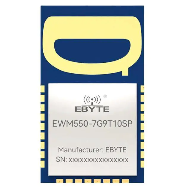 Alt view image 2 of 3 - EWM550-7G9T10SP MK8000 UWB Module Ultra-Wideband Ranging Positioning CH5/CH9 UART SMD AT